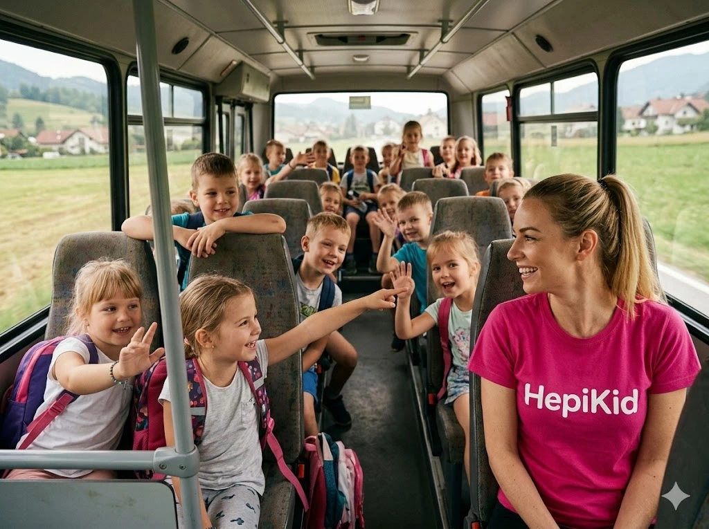 Premium organizacija otroškega rojstnega dne – HepiKid minibus odprava