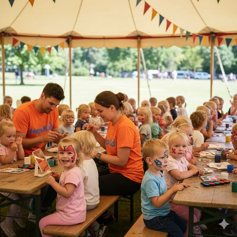 Ustvarjalne delavnice na pikniku v šotoru